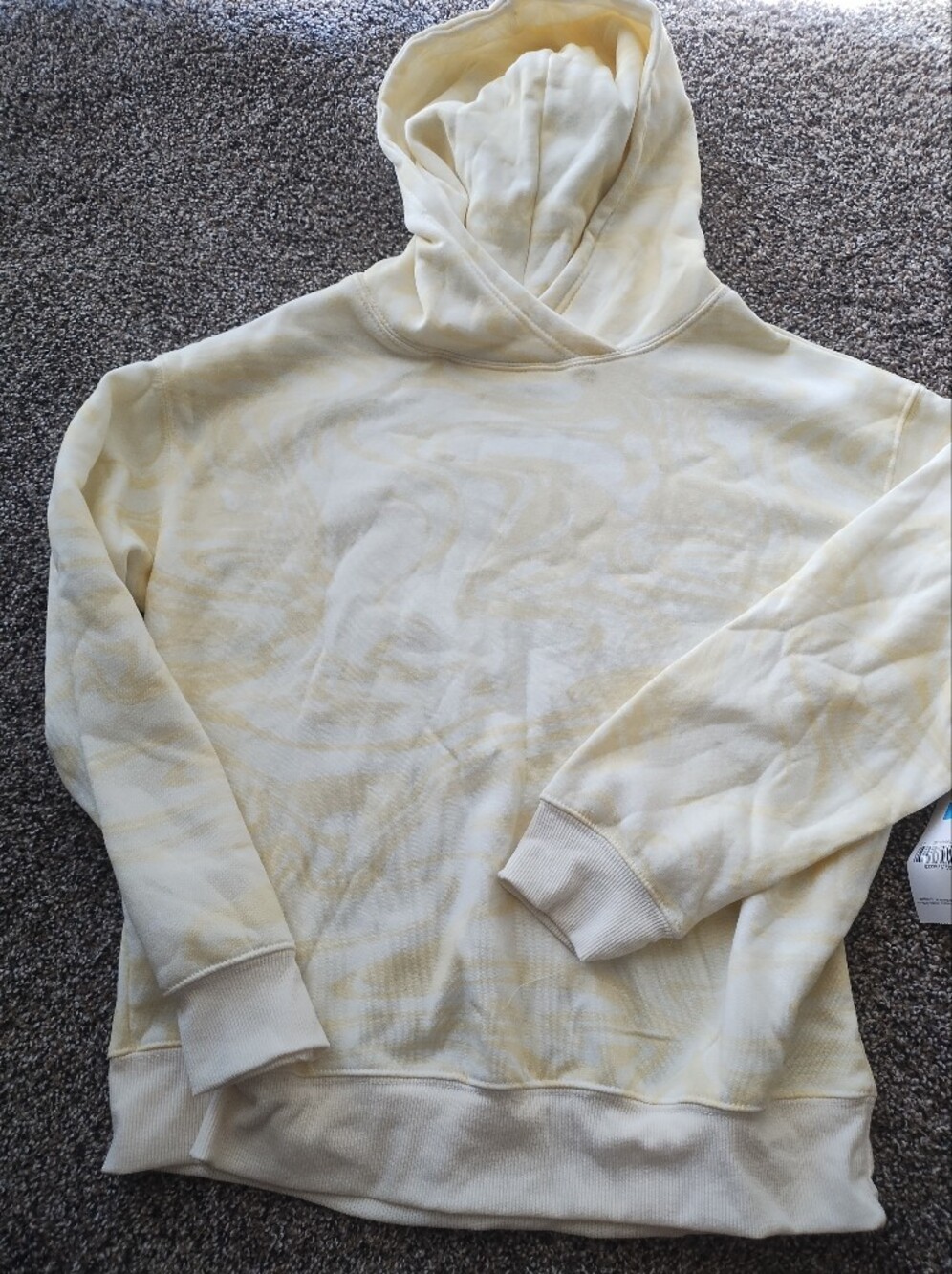 just be Cream Tie-Dye Hoodie Sweatshirt